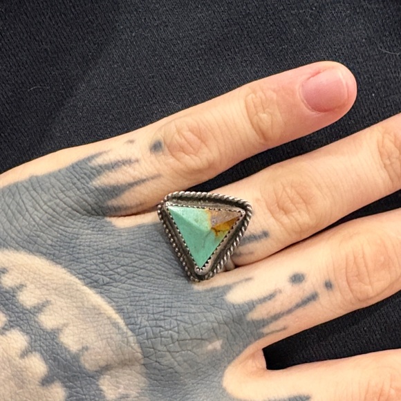 Triangle Turquoise Ring - Picture 1 of 4